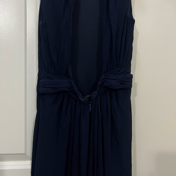 Badgley Mischka Navy Blue Open Back Maxi Dress Size 8 US - Picture 5 of 7